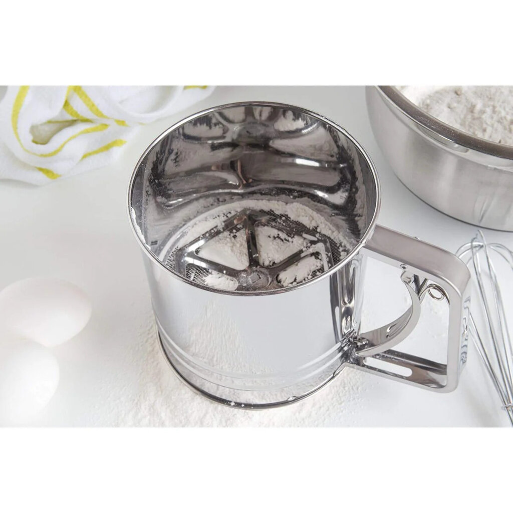 Fox Run Flour Sifter - 4 Cup Stainless Steel