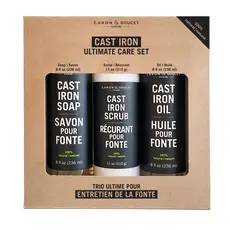 Caron & Doucet Cast Iron Ultimate Care Set - Soap,  Scrub & Oil