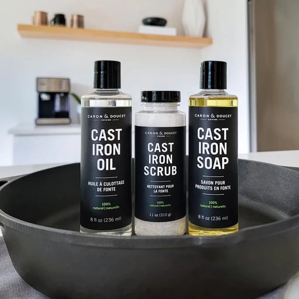 Caron & Doucet Cast Iron Ultimate Care Set - Soap,  Scrub & Oil