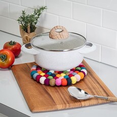 Abbott Felt Ball Trivet - Multi Colour - 8"D
