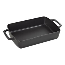 Staub Black Rectangular Roasting Pan - 12" x 8"