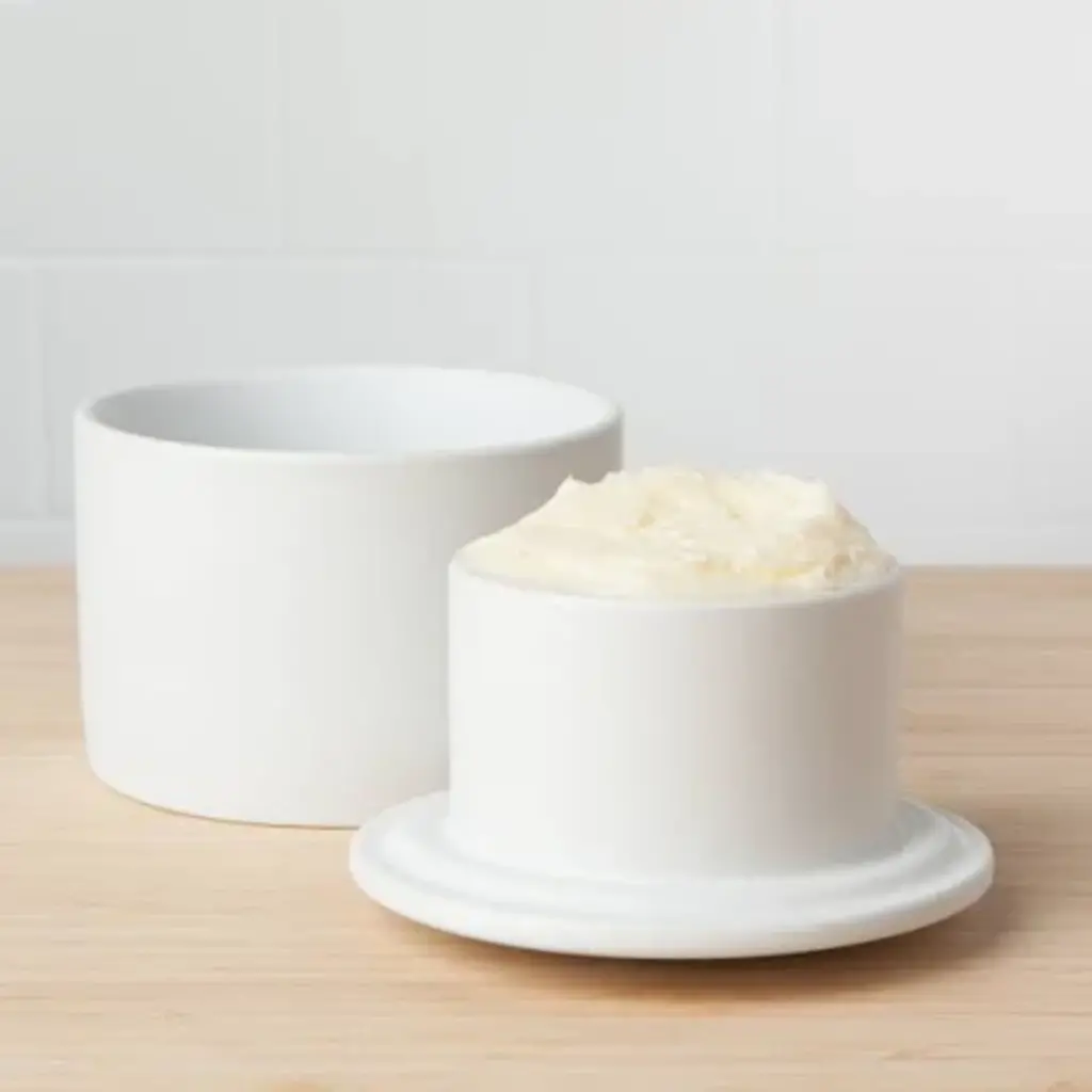 Now Designs Butter Crock - Matte White