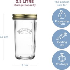 Kilner Wide Mouth Preserve Jar - 500ml