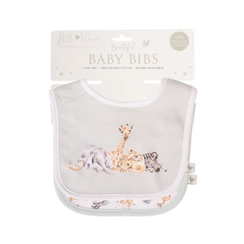 Wrendale Designs Bib Gift Set - 'Little Savannah' African Animals