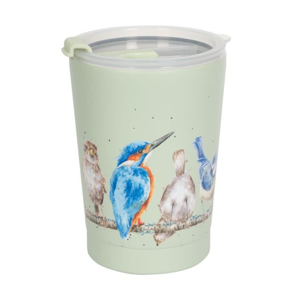 Wrendale Designs Thermal Travel Cup 11oz 320ml - 'Variety of Life' Birds