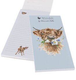 Wrendale Designs Shopping Pad Mag 'Daisy Coo' Highland Cow