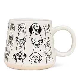 Abbott Oversized Mug - w/Dogs - 4"H (17oz)