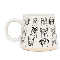 Abbott Oversized Mug - w/Dogs - 4"H (17oz)