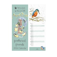 Wrendale Designs 'Feathered Friends' Slim Calendar - 2026