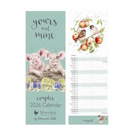 Wrendale Designs 'Yours and Mine' Slim Calendar - 2026