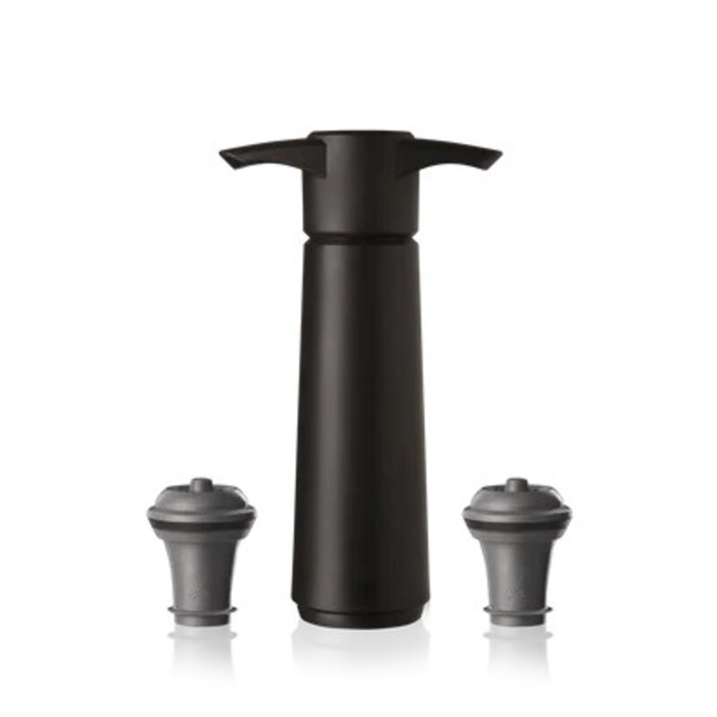 Vacuvin Vacuum Wine Saver w/ 2 stoppers - Black