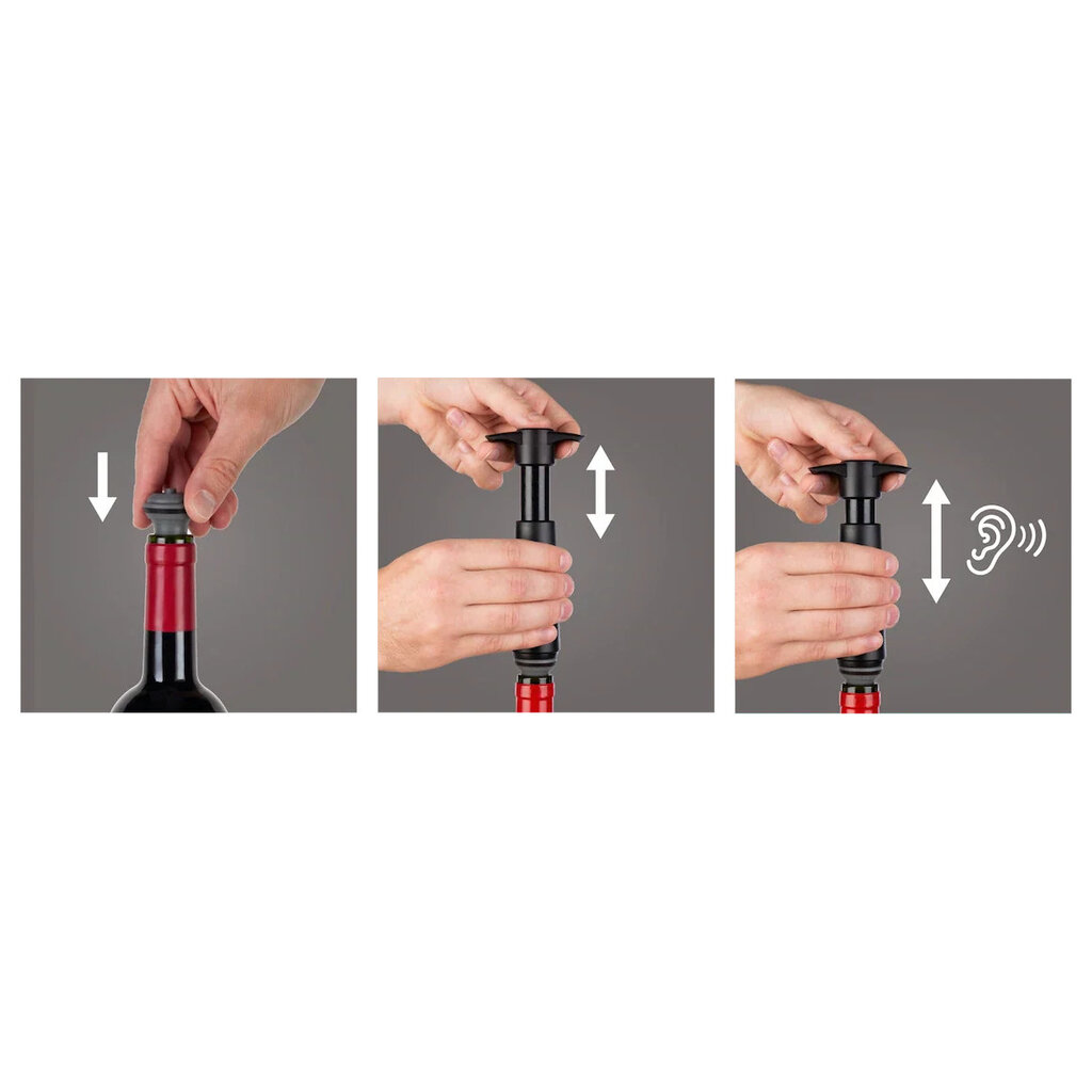 Vacuvin Vacuum Wine Saver w/ 2 stoppers - Black