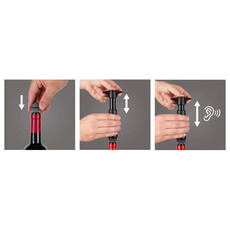 Vacuvin Vacuum Wine Saver w/ 2 stoppers - Black