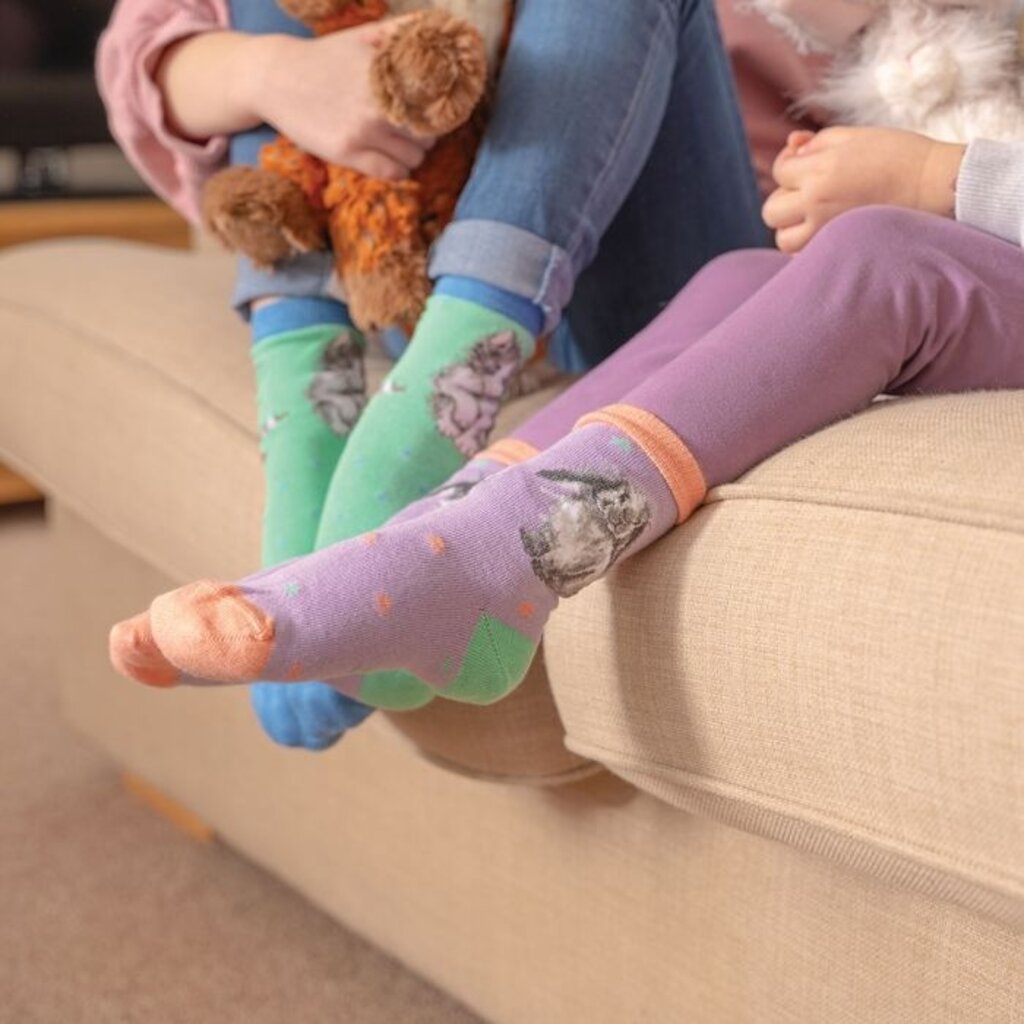 Wrendale Designs Medium Children's Socks - 'Rosie Rabbit' 4-7 Years