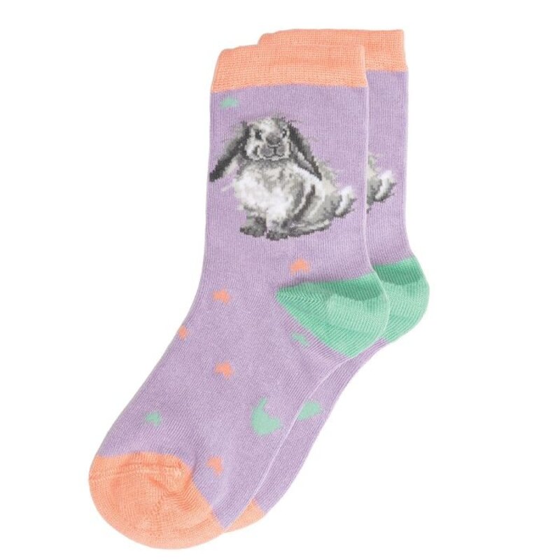 Wrendale Designs Small Children's Socks - 'Rosie Rabbit' 2-4 Years