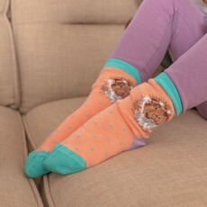 Wrendale Designs Small Children's Socks - 'Grinny Pig' 2-4 Years
