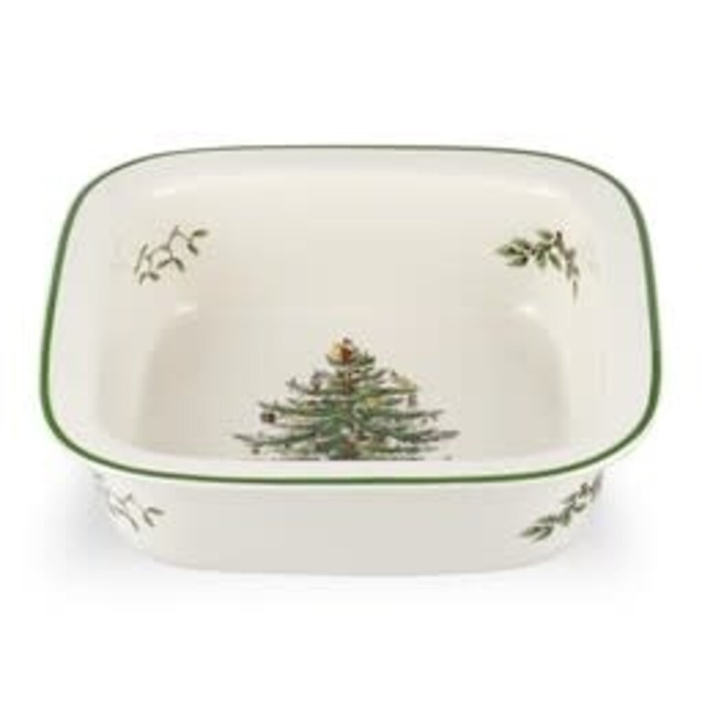 Christmas Tree Square Rim Baker - 10"