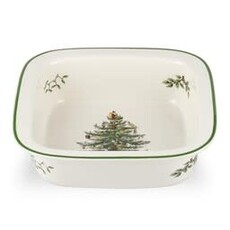Christmas Tree Square Rim Baker - 10"