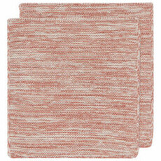 Danica Heirloom Knit Dishcloths S/2  8"x8" - Clay^