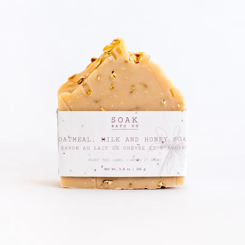 SOAK Bath Co. Oat Milk and Honey Soap Bar - 5.8oz