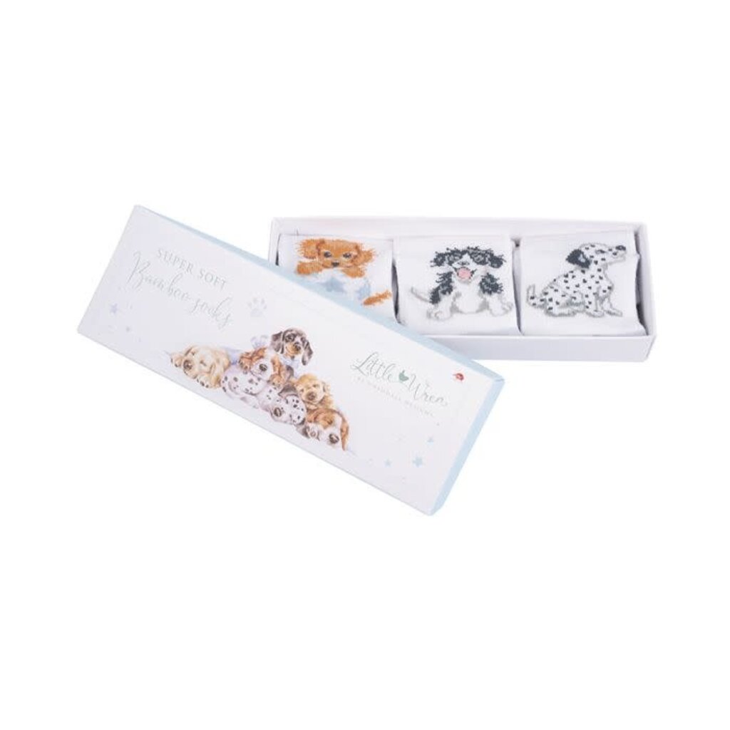 Wrendale Designs Little Paws Baby Socks 6-12M - Set of 3