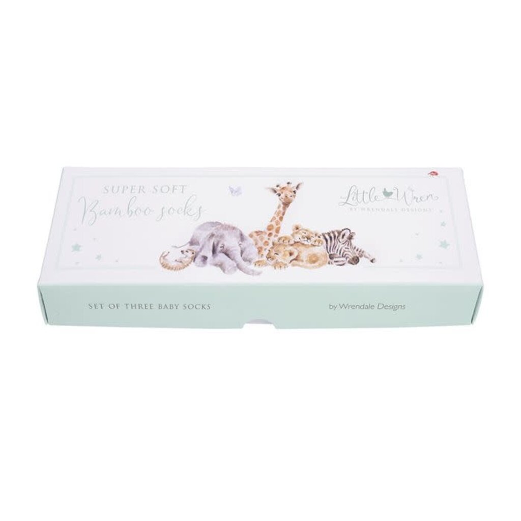 Wrendale Designs Baby Socks 6 - 12M S/3 Little Savannah