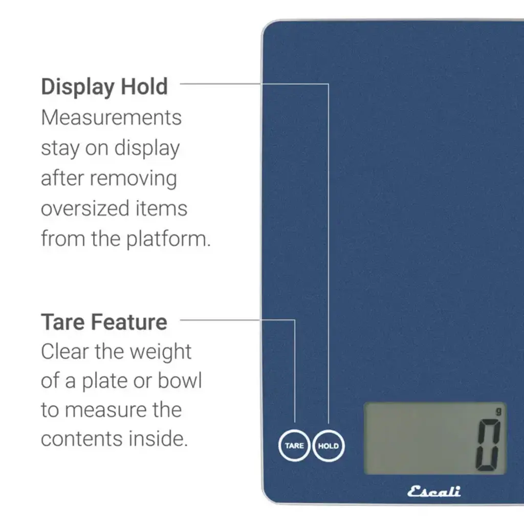 Escali Arti Glass Digital Scale Blue Mirage 7Kg/15lb