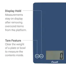 Escali Arti Glass Digital Scale Blue Mirage 7Kg/15lb