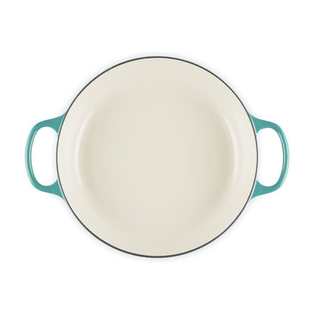 Le Creuset Braiser 3.5L 30cm - Bleu Riviera w/ Gold Knob