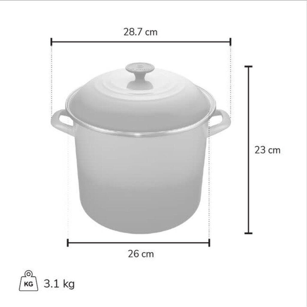 Le Creuset Stockpot 11.4L - Bleu Riviera w/ Gold Knob