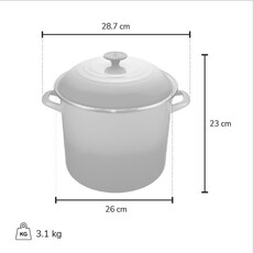 Le Creuset Stockpot 11.4L - Bleu Riviera w/ Gold Knob
