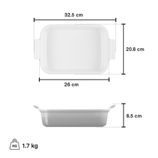 Le Creuset Heritage Rect Dish 2.3L - Bleu Riviera