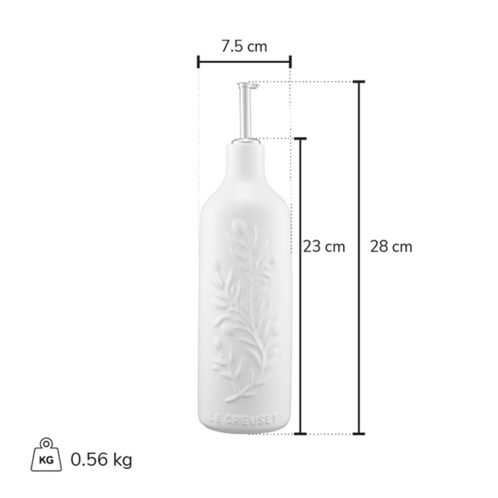 Le Creuset Oil Cruet - Olive Branch - Bleu Riviera 600ml