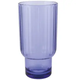 Now Designs Acrylic Fluted Highball Glass - Violet Blue