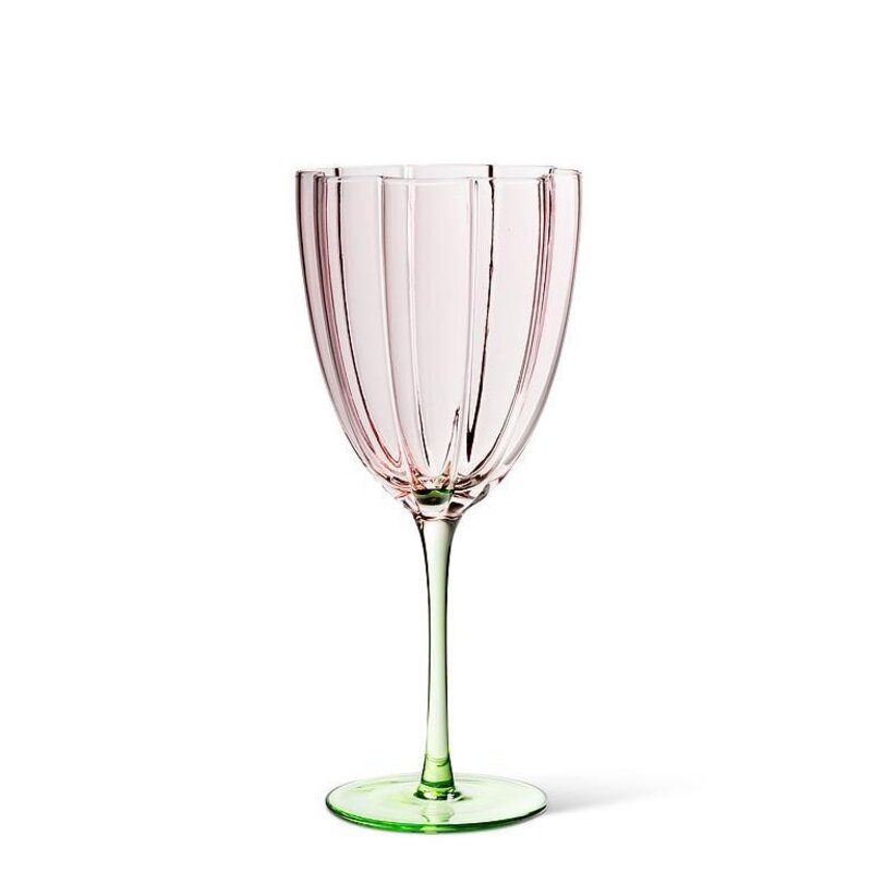 Abbott Floral Wine Glass
