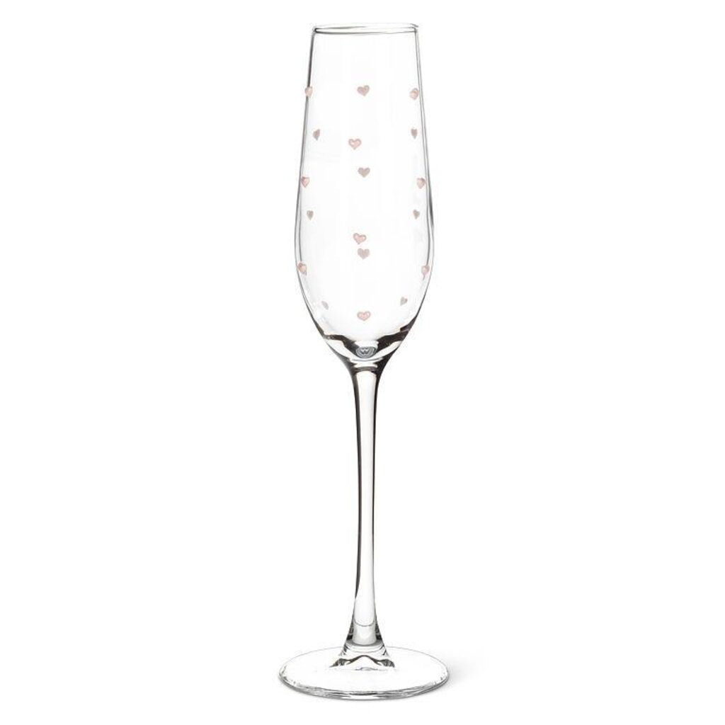 Abbott Pink Hearts Champagne Flute