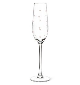 Abbott Pink Hearts Champagne Flute