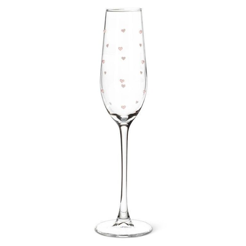 Abbott Pink Hearts Champagne Flute