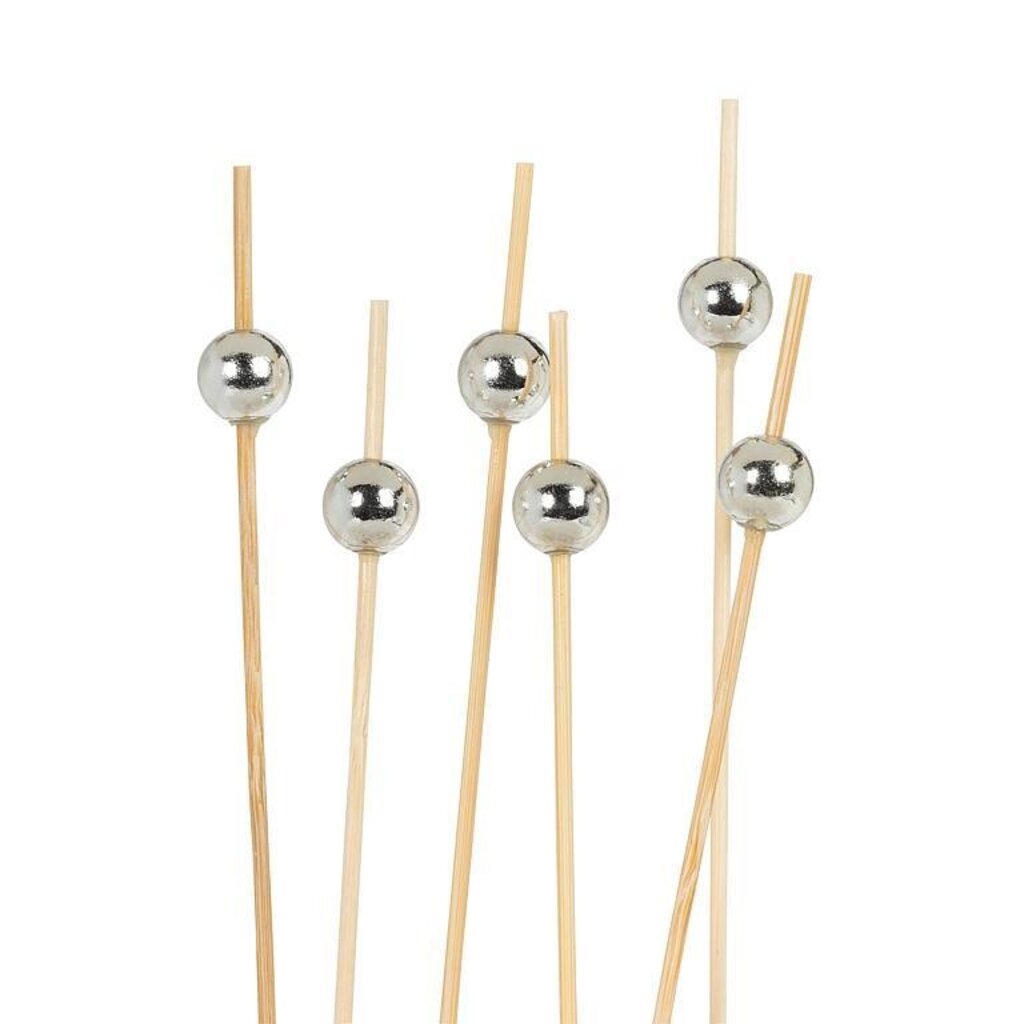 Abbott Silver Metallic Ball Party Picks