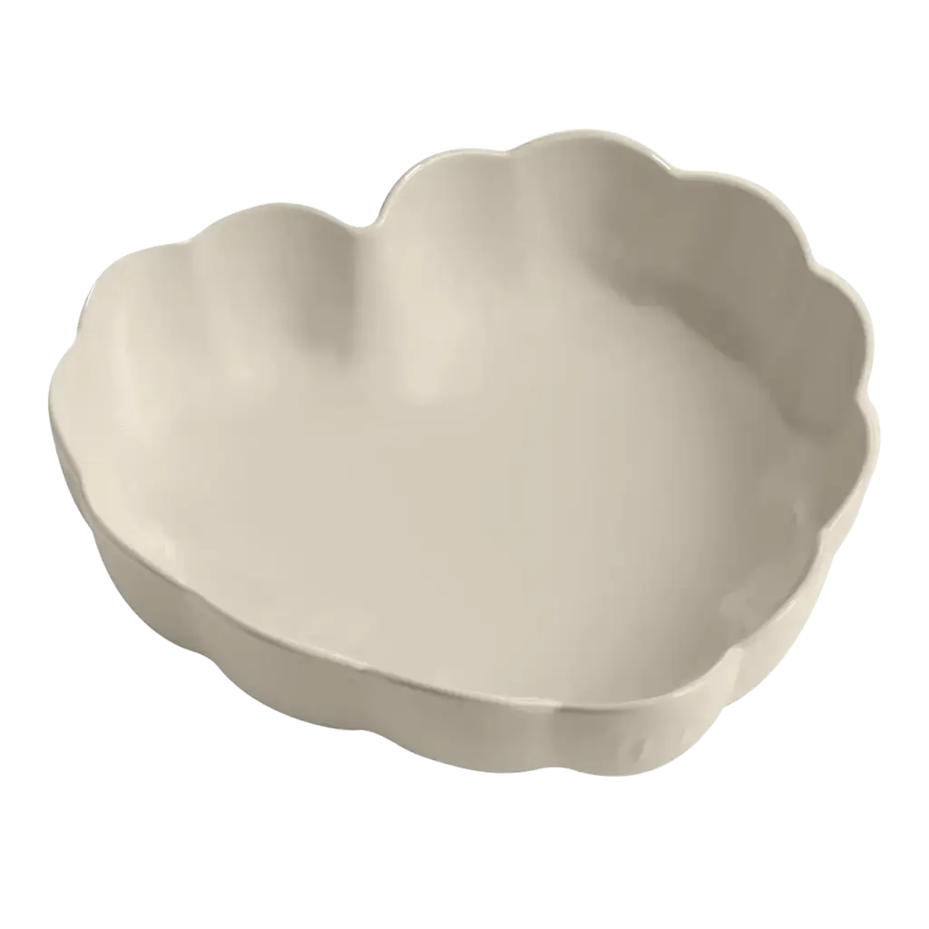 Emile Henry Madeleine Heart Shaped Dish Argile - 26.5x24.5x6.5cm