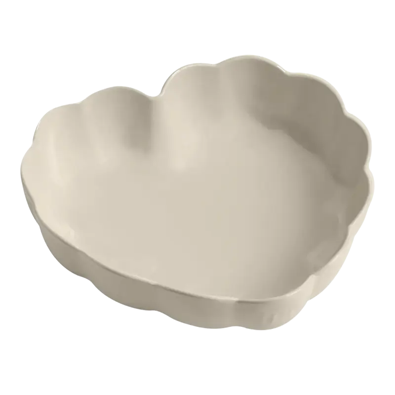 Emile Henry Madeleine Heart Shaped Dish Argile - 26.5x24.5x6.5cm