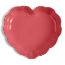 Emile Henry Madeleine Heart Shaped Dish- Rose Candy-10"x9.5"x2.5"