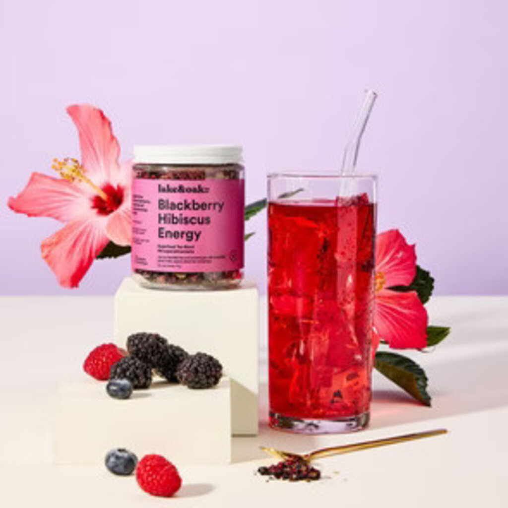 Lake & Oak Tea Co. Blackberry Hibiscus Energy - 75g - Superfood Tea Blend