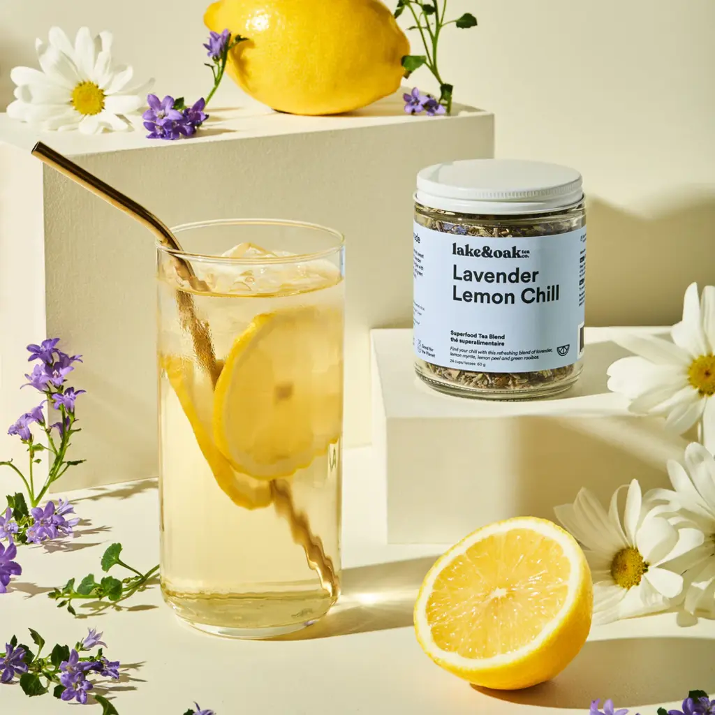 Lake & Oak Tea Co. Lavender Lemon Chill - 60g - Superfood Tea Blend