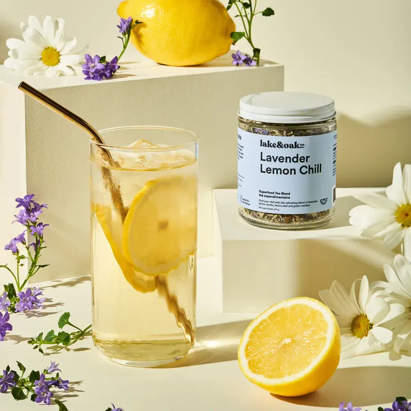 Lake & Oak Tea Co. Lavender Lemon Chill - 60g - Superfood Tea Blend