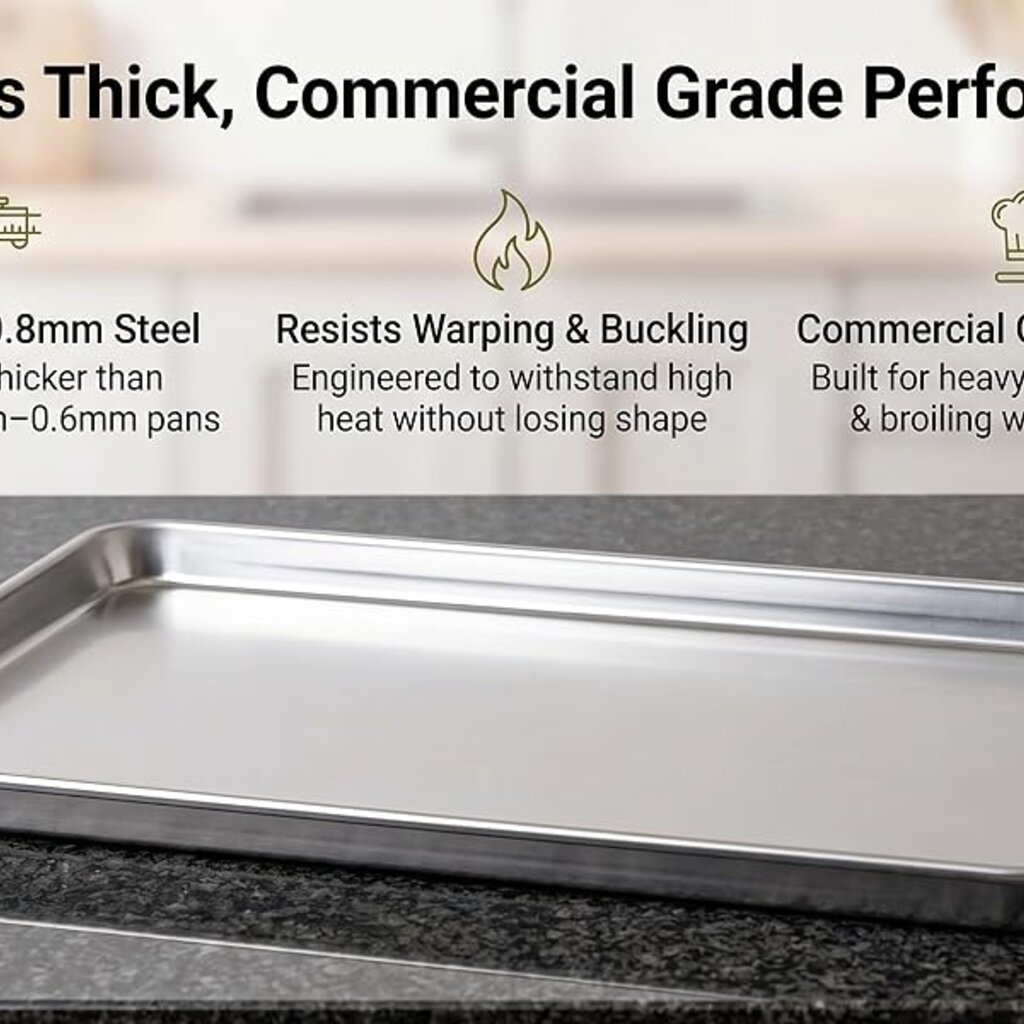 Fox Run Heavy Duty Stainless Steel Jelly Roll Pan