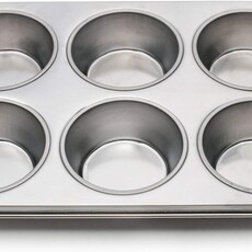 Fox Run Stainless Steel Giant Muffin Pan - 6 cup