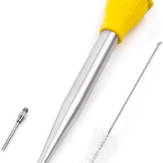 Fox Run 3pc. Stainless Steel Baster Set - Injector, Cleaning Brush & Rub Bulb