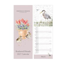 Wrendale Designs 'Feathered Friends' Slim Calendar - 2027