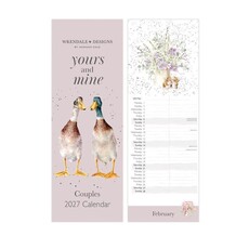Wrendale Designs 'Yours and Mine' Slim Calendar - 2026